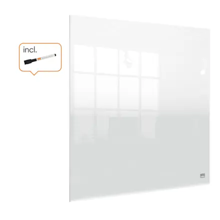 Nobo transparent akryl mini whiteboard til skrivebordet eller vægmonteret 450x450mm