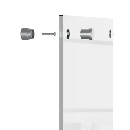 Nobo transparent akryl mini whiteboard vægmonteret 450x450mm
