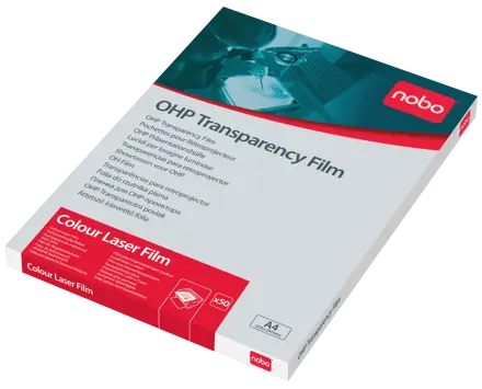 Overhead projector sheets for store laser printer