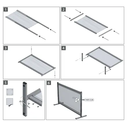 Nobo Premium Plus klar PVC beskyttende skrivebordsafskærmning B770xH860mm
