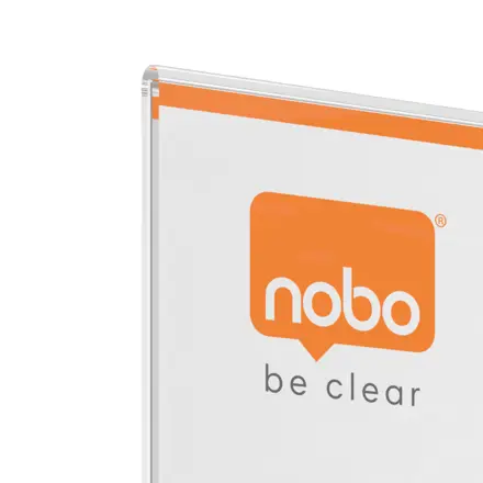 Porte affiche autoportant en acrylique transparent A5 Nobo Premium Plus