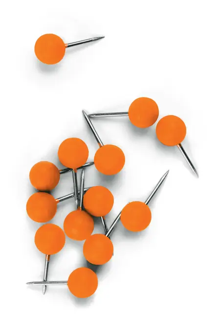 Nobo Pinnwand-Nadeln, 100 Stück, orange