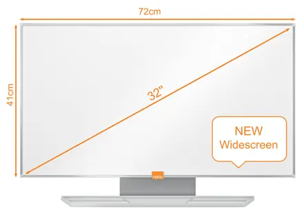 Nobo Widescreen 32" Nano Clean™ Whiteboard, 710x400mm