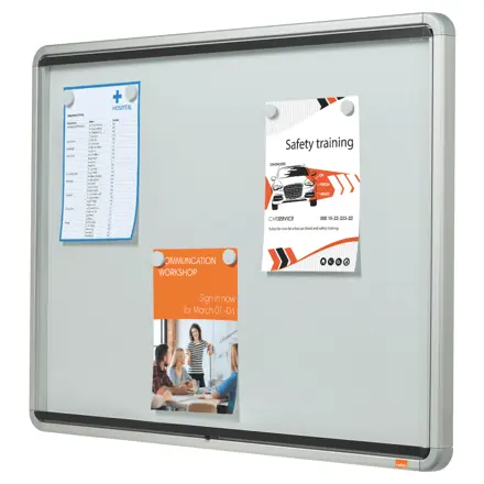 Vitrine d'extérieur Nobo à fond magnétique