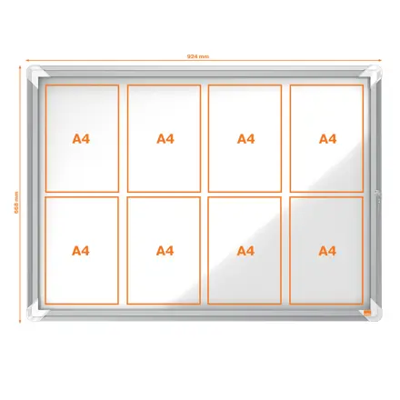 Vitrine d'affichage d'extérieur magnétique Nobo Premium Plus 8xA4