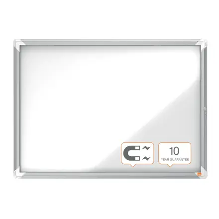 Nobo Premium Plus magnetisk låsbart opslagsskab med hængslet låge 8xA4