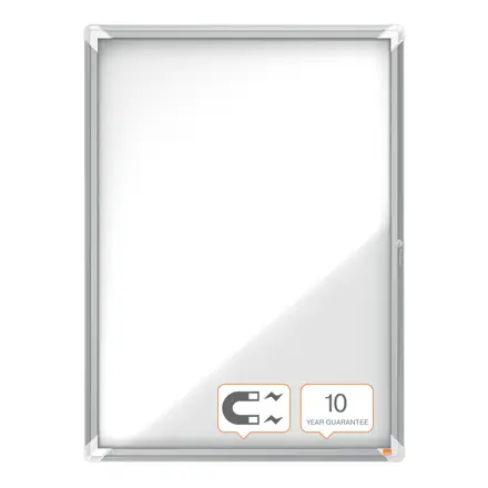 Nobo Premium Plus magnetisk låsbart opslagsskab med hængslet låge 9xA4