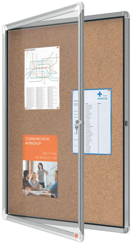 Vitrine d'affichage en liège Nobo Premium Plus 9xA4