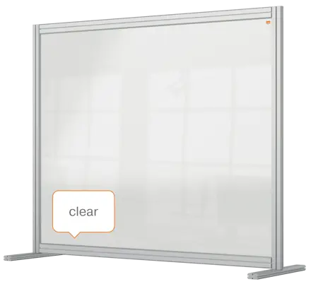 Séparateur de bureau modulaire en acrylique Nobo premium Plus 1200x1000mm