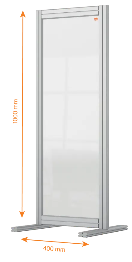 Séparateur de bureau modulaire en acrylique Nobo premium Plus 400x1000mm