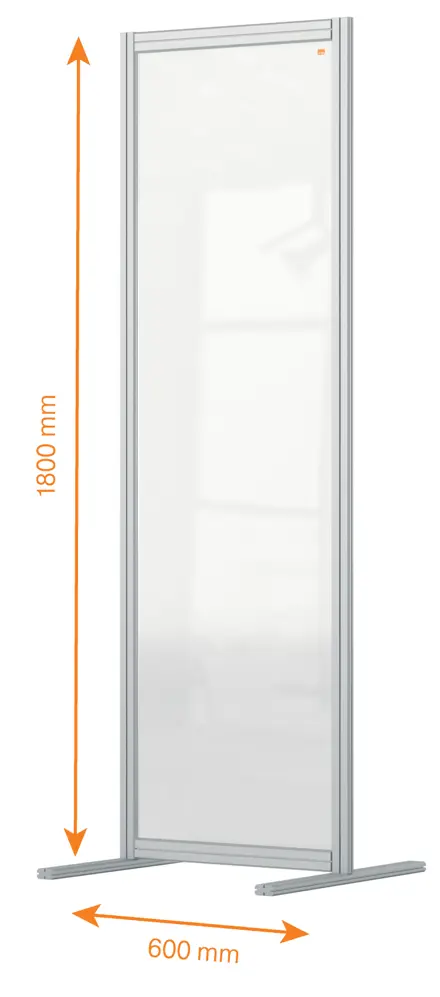 Cloison de distanciation en acrylique Nobo Premium Plus 600x1800mm