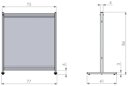 Nobo Premium Plus klar PVC beskyttende skrivebordsafskærmning B770xH860mm