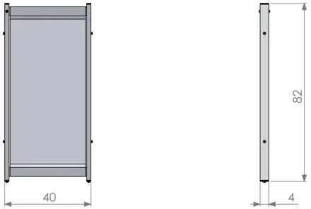 Nobo Premium Plus klar PVC modulært skrivebordsafskærmningssystem B400xH820mm