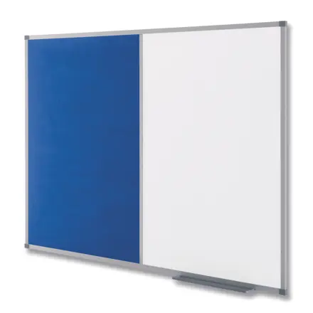 Nobo Kombitafel Filz/Stahl 90 x 120 cm, blau/weiß
