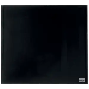 Mała szklana tabliczka magnetyczna Nobo z powierzchnią suchościeralną, 450 x 450 mm