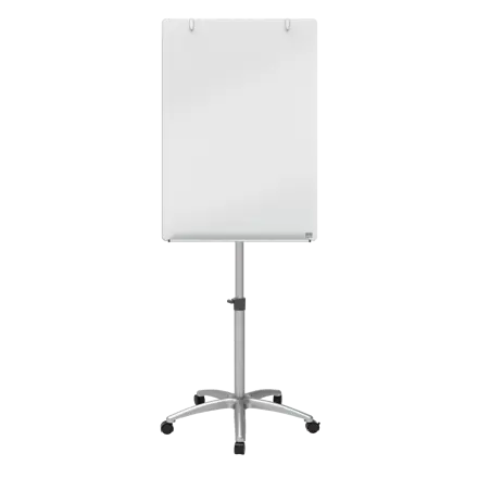 Flipchart Easel Nobo Glass Mobile Brilliant White