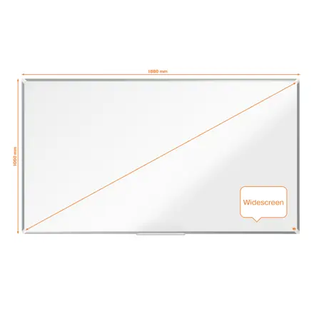 Nobo Premium Plus Widescreen Steel Magnetic Whiteboard 85" 188x106cm