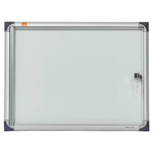 Nobページ Nobo Extra Flat Magnetic Lockable Noticeboard 2XA4 | NOBO