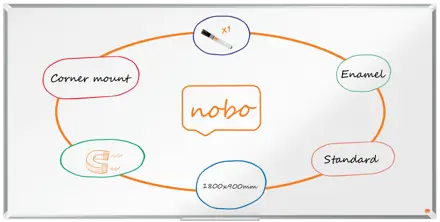 Tableau blanc émaillé Nobo Premium Plus 1800x900 mm