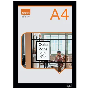Nobo Self-adhesive Magnetic Poster Frame A4, Black
