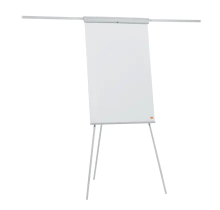 Nobo Essentials acél mágneses fehértábla és flipchart állvány kihajtható karokkal
