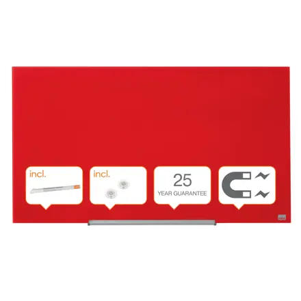 Tablă NOBO Diamond Widescreen 45" magnetică din sticlă, 1000x560mm