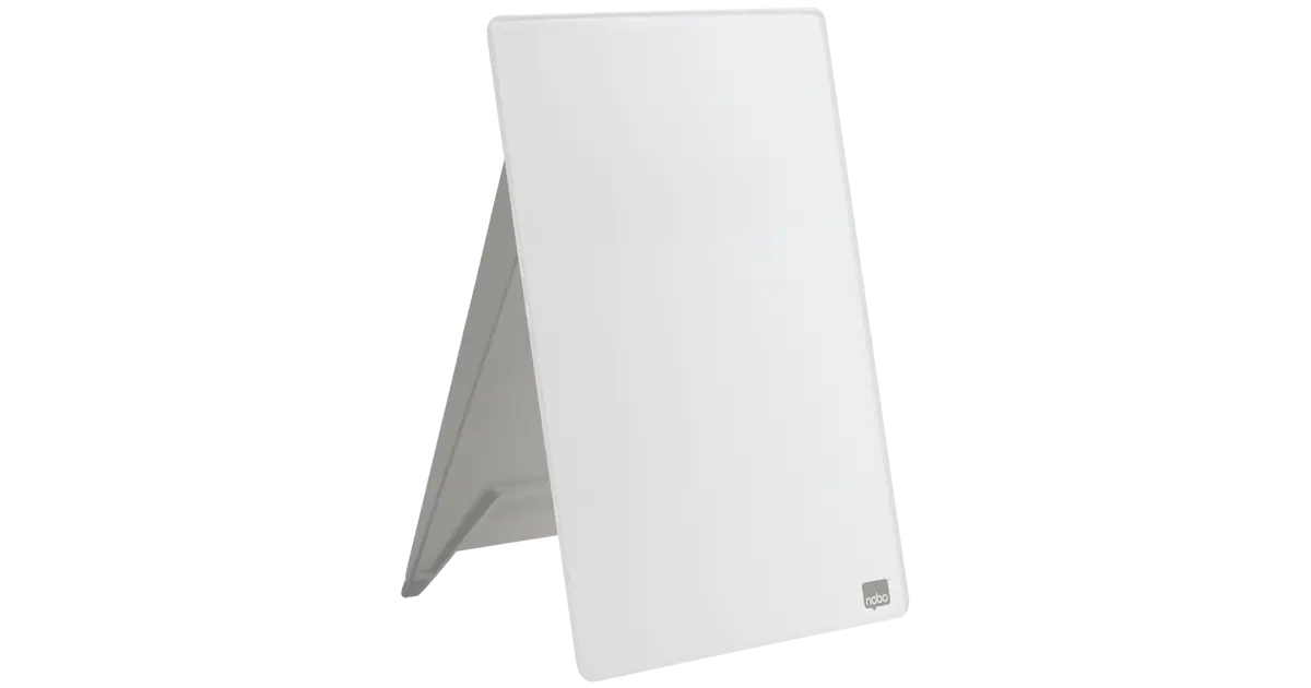 Nobo Desktop Whiteboard Easel With Dry Erase Glass Surface 216x297mm NOBO