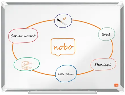 Nobo Premium Plus stål magnetisk whiteboard 60x45cm