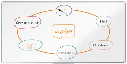 Nobo Premium Plus stål magnetisk whiteboard 200x100cm