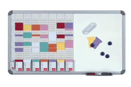 Nobo T-Card Planning Kit with Magnetic Whiteboard