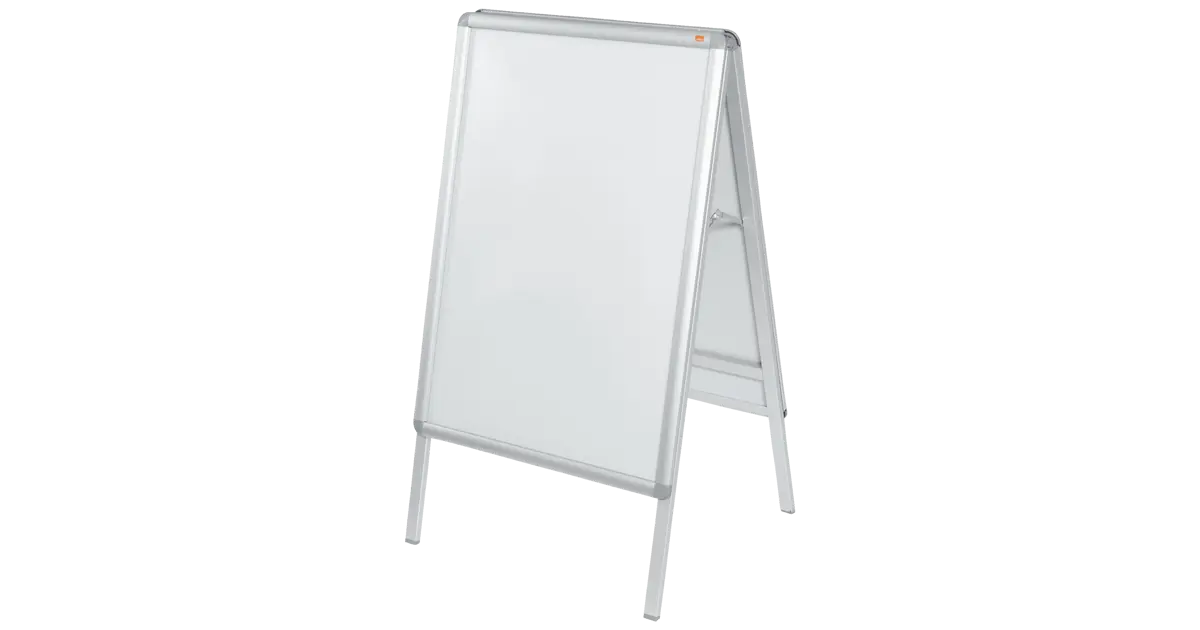 Lavagna Nobo Formato A1 Per Cavalletto – 2 Fogli Neri 860x615 Mm, Cancellabili, Con Cornice A Scatto, Per Gessetti O Pennarelli Liquidi
