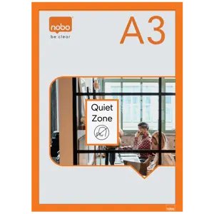 Samolepicí magnetický rám na plakáty Nobo, A3, oranžový