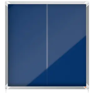 Nobo Premium Plus Schaukasten für den Innenbereich 12 x A4, mit Filz, Schiebetür