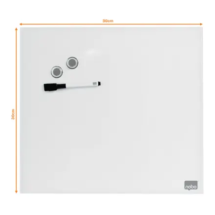 Pizarra de cristal de Nobo 300 × 300 mm (envase retail)