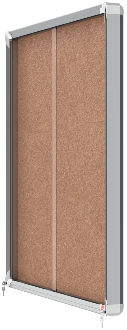 Nobo Premium Plus Schaukasten für den Innenbereich 12 x A4, Kork, Schiebetür