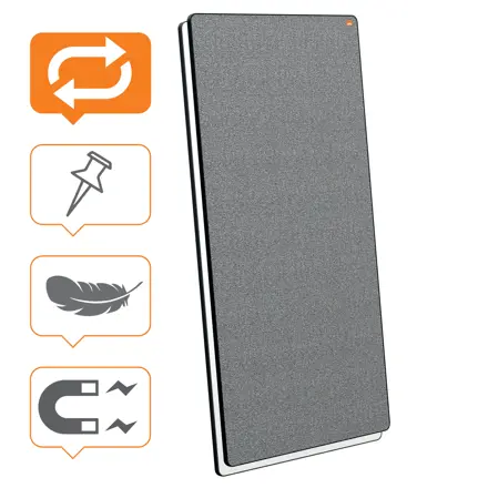 Nobo Move & Meet Collaboration System Portable Whiteboard and Notice Board 180x90cm