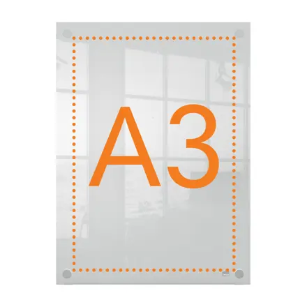 Nobo Premium Plus A3 Clear Acrylic Wall Mounted Poster Frame
