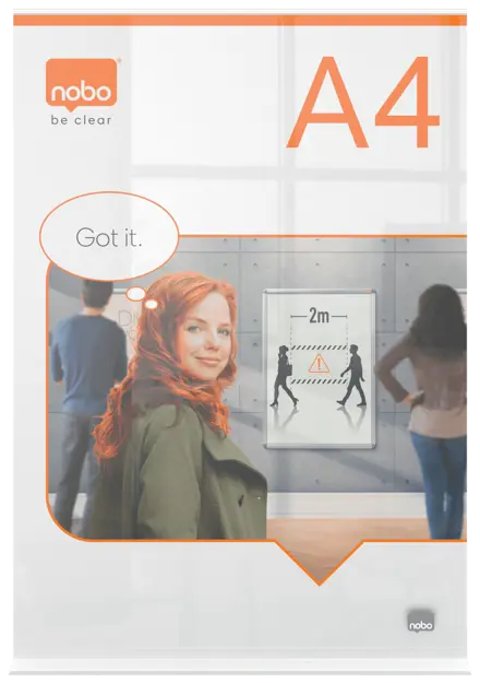 Nobo Premium Plus A4 Clear Acrylic Freestanding Poster Frame