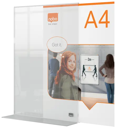 Nobo Premium Plus A4 Clear Acrylic Freestanding Poster Frame