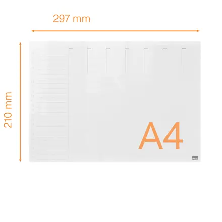 Nobo Transparent Acrylic Mini Whiteboard Weekly Planner Desktop or Wall Mounted A4