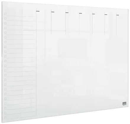 Mini tableau blanc agenda hebdomadaire Nobo A3 de bureau ou mural en  acrylique transparent