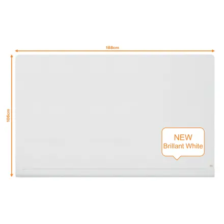 Nobo Widescreen 85" Glasbord met afgeronde hoeken briljant wit