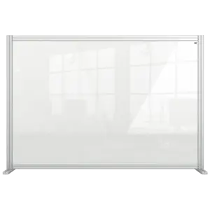Nobo Premium Plus klar akryl skrivebordsafskærmning, modulært system B1400xH1000mm