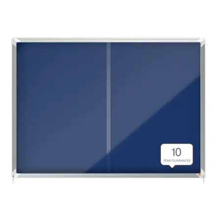 Nobo Premium Plus Schaukasten für den Innenbereich 18 x A4, mit Filz, Schiebetür