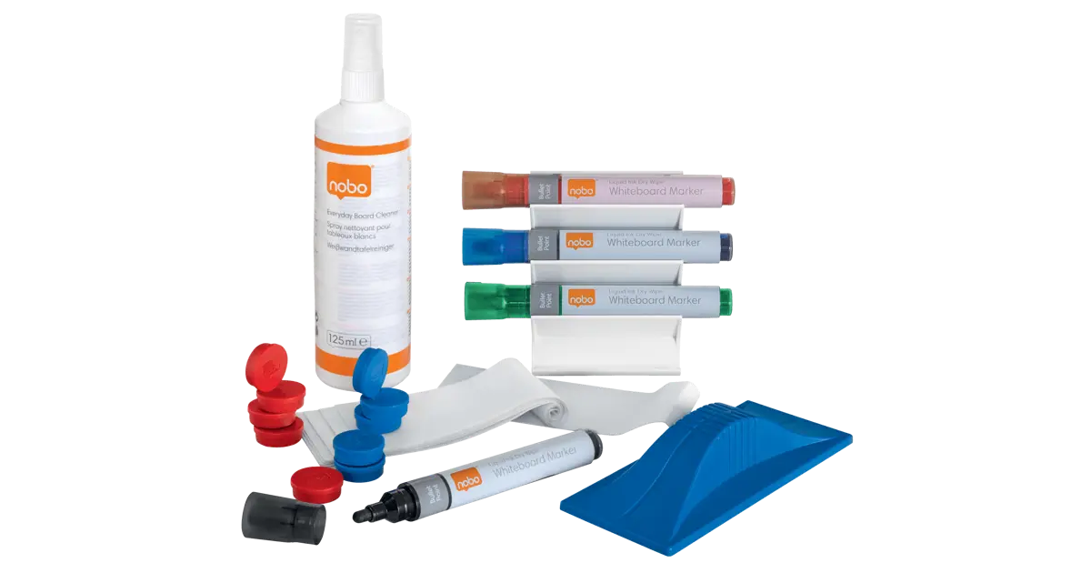 Nobo Dry Erase Whiteboard Complete Accessory & Cleaning Kit NOBO