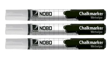 Nobo Chalkmarkers White