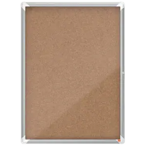 Nobo Premium Plus Schaukasten für den Innenbereich 9 x A4, Kork, Klapptür