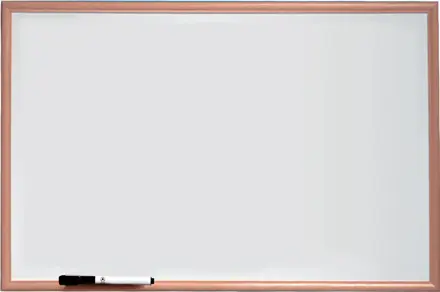 Nobo Basic Melamine Pine Trim Whiteboard 600x400mm