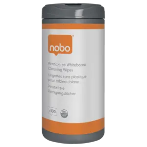 Nobo Plastikfreie Whiteboard-Reinigungstücher - 100er-Pack