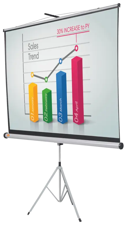 Nobo Projektionsleinwand mit Dreibeinstativ 175 × 132,5 cm